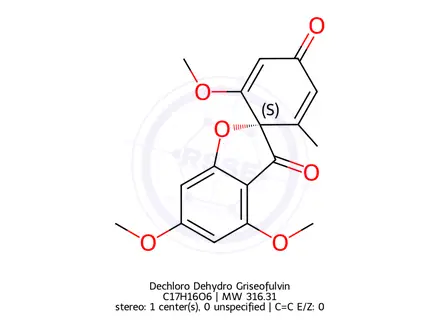 Chemical structure of Dechloro Dehydro Griseofulvin