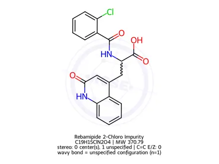 Chemical structure of Rebamipide 2-Chloro Impurity