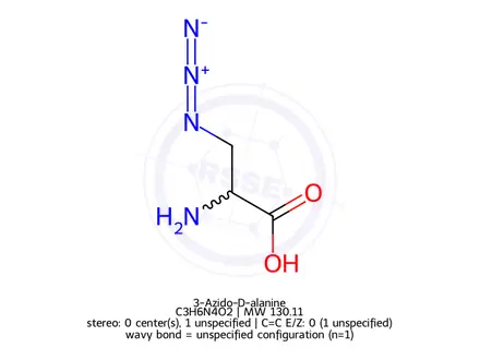 Chemical structure of 3-Azido-D-alanine