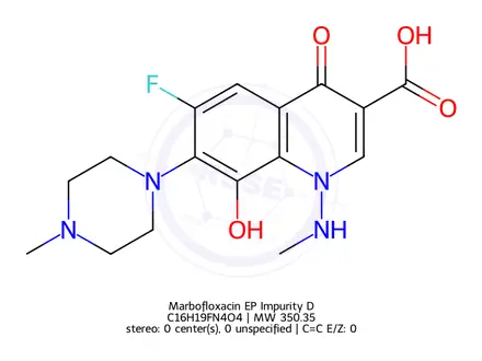Chemical structure of Marbofloxacin EP Impurity D