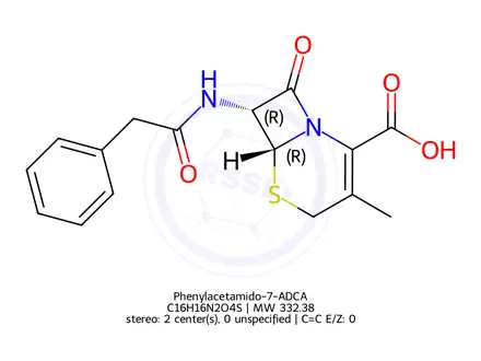 Chemical structure of Phenylacetamido-7-ADCA
