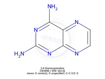 Chemical structure of 2,4-Diaminopteridine