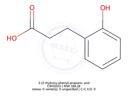 Chemical structure of 3-(2-hydroxyphenyl)propanoic acid