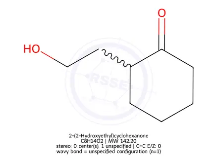 Chemical structure of 2-(2-Hydroxyethyl)cyclohexanone