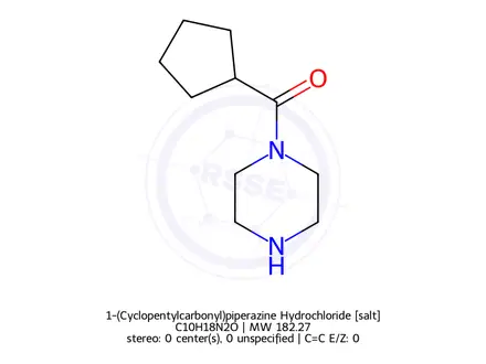Chemical structure of 1-(Cyclopentylcarbonyl)piperazine Hydrochloride