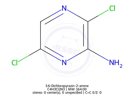 Chemical structure of 3,6-Dichloropyrazin-2-amine