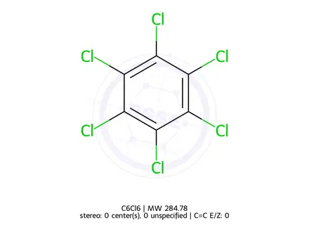 Chemical structure of Hexachlorobenzene