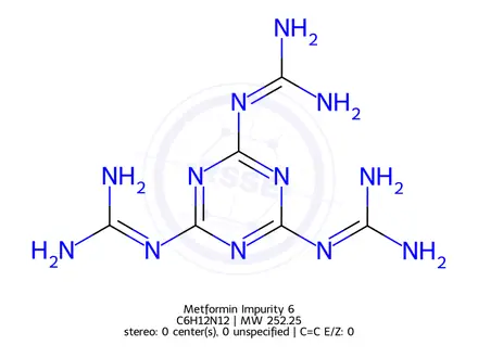 Chemical structure of Metformin Impurity 6