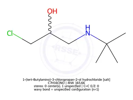 Chemical structure of 1-(tert-Butylamino)-3-chloropropan-2-ol hydrochloride