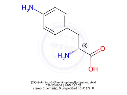 Chemical structure of (2R)-2-Amino-3-(4-aminophenyl)propanoic Acid