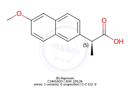 Chemical structure of (R)-Naproxen