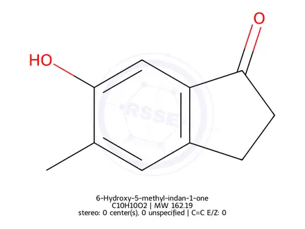 Chemical structure of 6-Hydroxy-5-methyl-indan-1-one