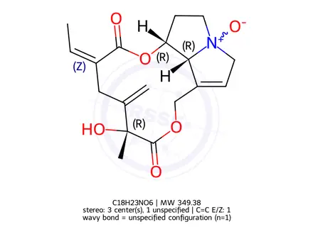 Chemical structure of Seneciphylline N-oxide