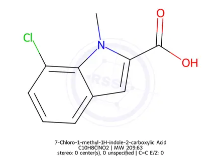 Chemical structure of 7-Chloro-1-methyl-1H-indole-2-carboxylic Acid