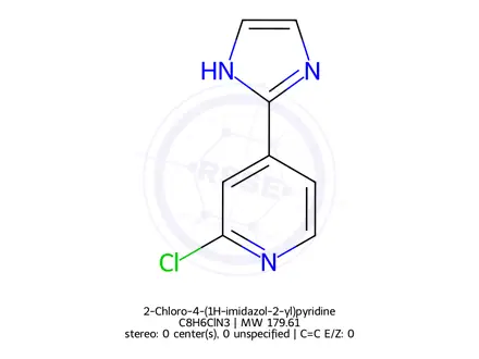 Chemical structure of 2-Chloro-4-(1H-imidazol-2-yl)pyridine