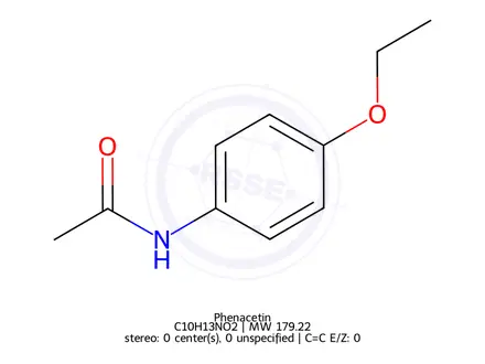 Chemical structure of Phenacetin