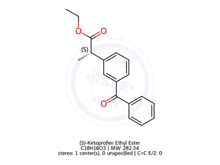 Chemical structure of (S)-Ketoprofen Ethyl Ester