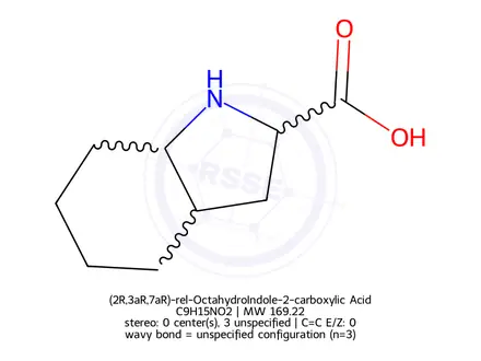 Chemical structure of (2R,3aR,7aR)-rel-OctahydroIndole-2-carboxylic Acid