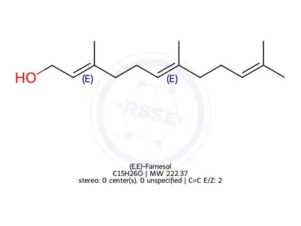 Chemical structure of (E,E)-Farnesol