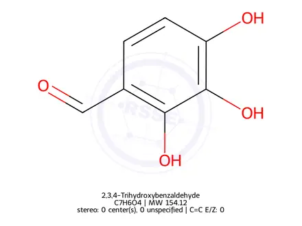 Chemical structure of 2,3,4-Trihydroxybenzaldehyde