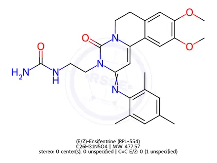 Chemical structure of (E/Z)-Ensifentrine (RPL-554)