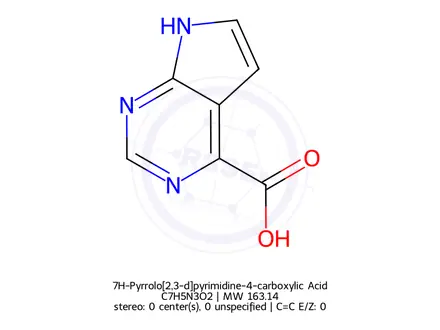 Chemical structure of 7H-Pyrrolo[2,3-d]pyrimidine-4-carboxylic Acid