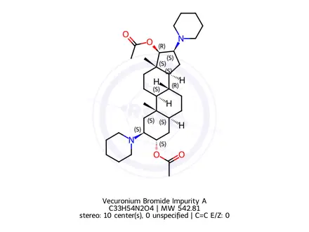 Chemical structure of Vecuronium Bromide Impurity A