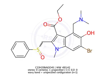 Chemical structure of Arbidol Sulfoxide