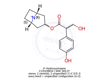 Chemical structure of 4`-Hydroxyatropine