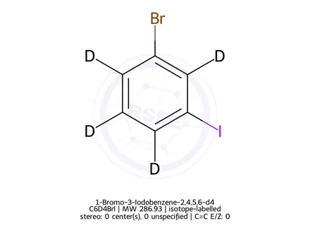 Chemical structure of 1-Bromo-3-Iodobenzene-2,4,5,6-d4