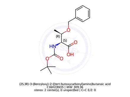 Chemical structure of (2S,3R)-3-(Benzyloxy)-2-((tert-butoxycarbonyl)amino)butanoic acid