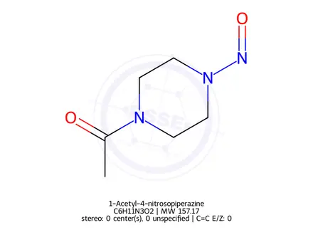 Chemical structure of 1-Acetyl-4-nitrosopiperazine