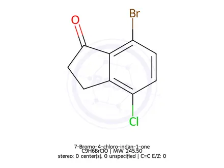 Chemical structure of 7-Bromo-4-chloro-indan-1-one