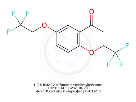 Chemical structure of 1-(2,5-Bis(2,2,2-trifluoroethoxy)phenyl)ethanone