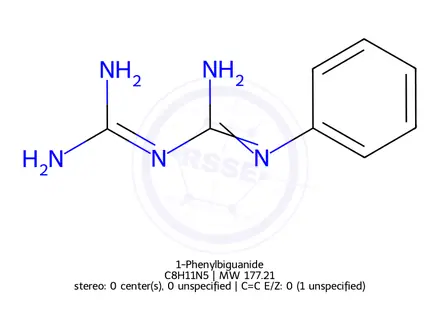 Chemical structure of 1-Phenylbiguanide