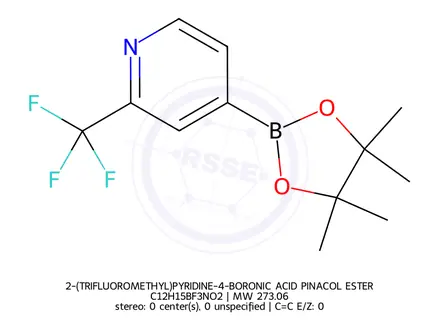 Chemical structure of 2-(TRIFLUOROMETHYL)PYRIDINE-4-BORONIC ACID PINACOL ESTER