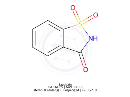 Chemical structure of Saccharin