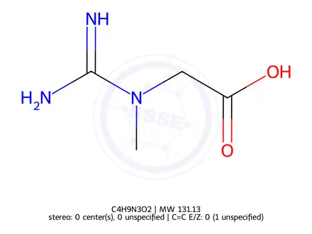 Chemical structure of Creatine monohydrate