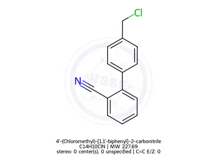 Chemical structure of 4'-(Chloromethyl)-[1,1'-Biphenyl]-2-carbonitrile