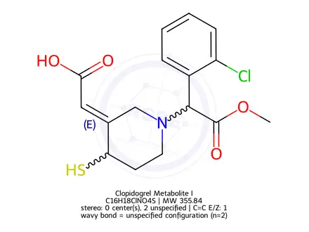 Chemical structure of Clopidogrel Metabolite I