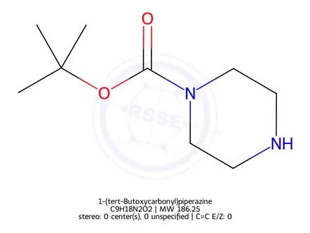 Chemical structure of 1-(tert-Butoxycarbonyl)piperazine
