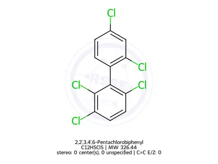 Chemical structure of 2,2',3,4',6-Pentachlorobiphenyl