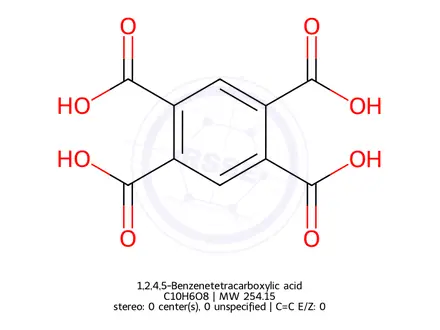 Chemical structure of 1,2,4,5-Benzenetetracarboxylic acid