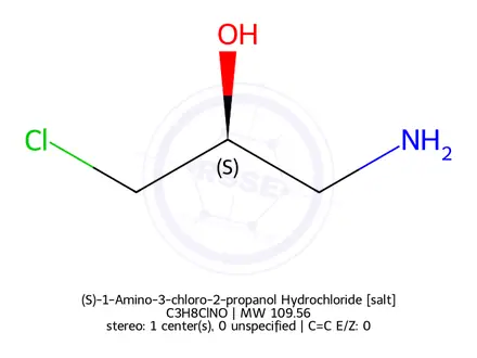 Chemical structure of (S)-1-Amino-3-chloro-2-propanol Hydrochloride