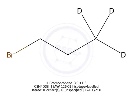 Chemical structure of 1-Bromopropane-3,3,3 D3