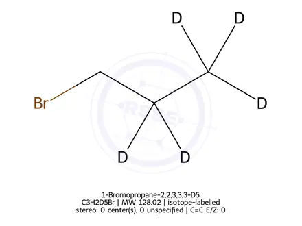 Chemical structure of 1-Bromopropane-2,2,3,3,3-D5