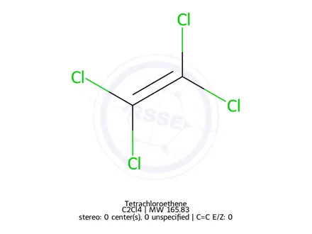 Chemical structure of Tetrachloroethene