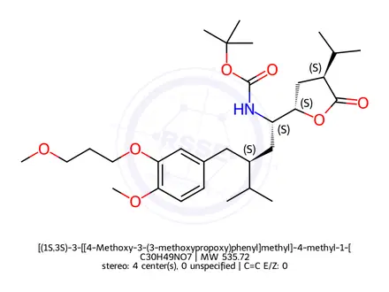 Chemical structure of [(1S,3S)-3-[[4-Methoxy-3-(3-methoxypropoxy)phenyl]methyl]-4-methyl-1-[(2S,4S)-tetrahydro-4-(1-