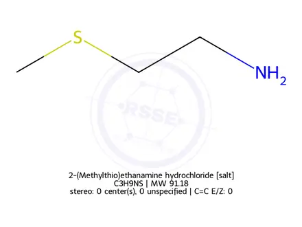 Chemical structure of 2-(Methylthio)ethanamine hydrochloride
