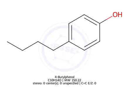 Chemical structure of 4-Butylphenol